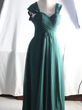 Wedding Dress Size 4C Green Chiffon Formal Dress